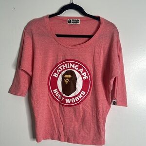 ABathing Ape pink top size small